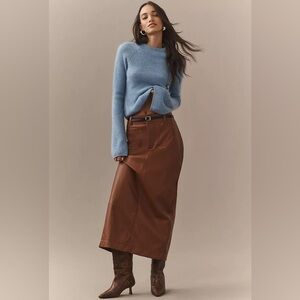 The Colette Faux Leather Maxi Skirt by Maeve